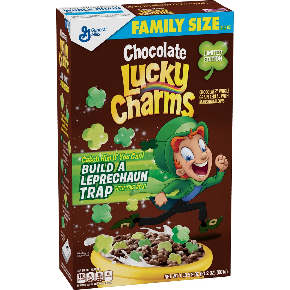 UPC 016000457041 - Chocolate Lucky Charms Cereal, 21.2 oz | upcitemdb.com