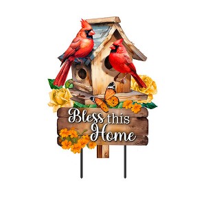 Briarwood Lane Spring Metal Art 26x15 Bless This Home Cardinal For Spring Metal Art - 1 of 3