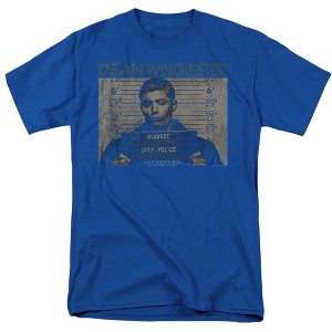 Supernatural Dean Mug Shot Adult T-Shirt - 1 of 4