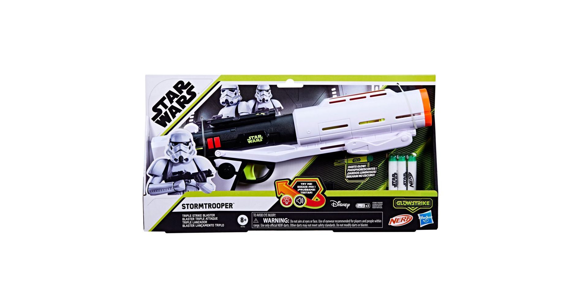 Nerf GlowStrike Star Wars Stormtrooper Triple Strike Blaster