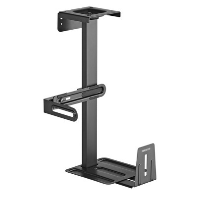 Mount-It! Rotating Heavy Duty CPU Mount | Height and Width Adjustable CPU Bracket for Under Desk and Wall Installation | 44 Lbs. Weight Capacity