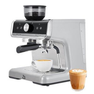 Professional Espresso Machine with Grinder, 20 BAR Pump, PID Temperature Control, Conical Burr Grinder, Milk Frother - 1 of 4