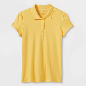 Girls' Short Sleeve Interlock Uniform Polo Shirt - Cat & Jack™