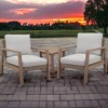 Courtyard Casual Ocean Pointe Club Eucalyptus Wood Frame with Olefin Cushion - 2 of 4