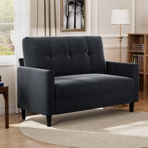 Dyonery 50" Small Loveseat Sofa Small Couch for Living Room,Chenille Comfy Love Seat with Spring Cushion,Solid Wood Frame,Tool-Free Assembly - 1 of 4