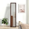 Tangkula 61" x 18" Full Length Mirror w/ Stand Solid Wood Frame Full Body Mirror - 2 of 4
