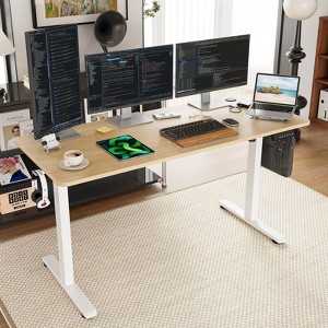 NicBex Standing Writing Desk Adjustable Height Sit Stand Home Office Desk with Splice Board for Living Room, Office - 1 of 4