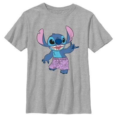 Boy's Lilo & Stitch Shaka Hand Gesture Stitch T-shirt - Athletic ...