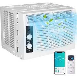 5000 BTU Window AC Unit with Remote - Cools Rooms 150 Sq.Ft, Low-Noise & Energy Saver for Bedroom, Office, Dorm - 1 of 4