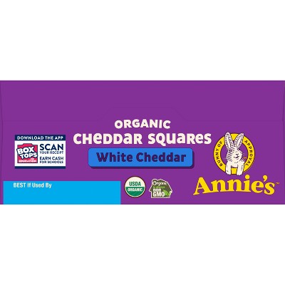 Annie's Organic White Cheddar Squares Baked Snack Crackers - 7.5oz