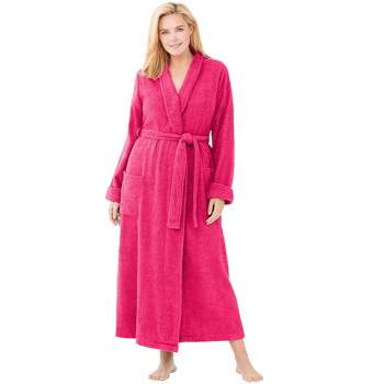 Dreams & Co. Women's Plus Size Long Terry Robe