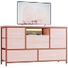 coucheta 8 Drawer Dresser with LED Lights & Charging Station, Wide Console Table for 55 Inch TV, TV Stand Dresser Organizer for Living Room, Bedroom - 3 of 4