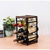 Itopfox Rustic Wood Countertop Wine Rack for 6 Bottles, No Assembly Required, Elegant Brown Finish for Kitchen or Bar Display - 2 of 4