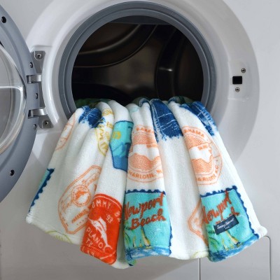 Bahama Express Blue Ultra Soft Plush Fleece Throw Blanket