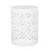 CAVINAS 2-Pack Cylindrical Shape Patio Side Table with Floral-inspired Pattern, Iron-cut Outdoor End Table for Patio, Patio End Tables/Outdoor Table - 4 of 4
