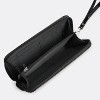 Hustler Women's Black Leather Zip Wallet, Hardcore Vegan Wet Look Wristlet, 7.5” x 4” x 0.8" - 2 of 4