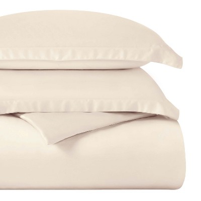 Premium Cotton 400 Thread Count Solid Duvet Cover Set by Blue Nile Mills
