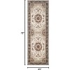 Oriental Medallion Rug - Kid and pet friendly washable vintage floral carpet with non-slip backing - 2 of 4