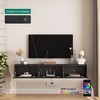 PAGED Floating TV Stand Stylish Wood Entertainment Console with 16 Color LEDs, Wall Mounted TV Cabinet for Living Room - 3 of 4