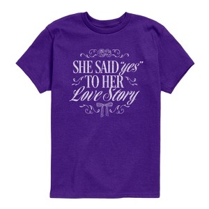 Boys' - Instant Message - Yes To Her Love Story Short Sleeve Graphic T-Shirt - 1 of 4