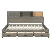 Full Size Wooden Daybed with 3 Storage Drawers and USB Ports - 4 of 4