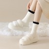 Anna-Kaci Women's 3 - Pack Cable Knit Crew Socks with Soft Comfortable Fabric and Contrast Cuff Detail - 2 of 4