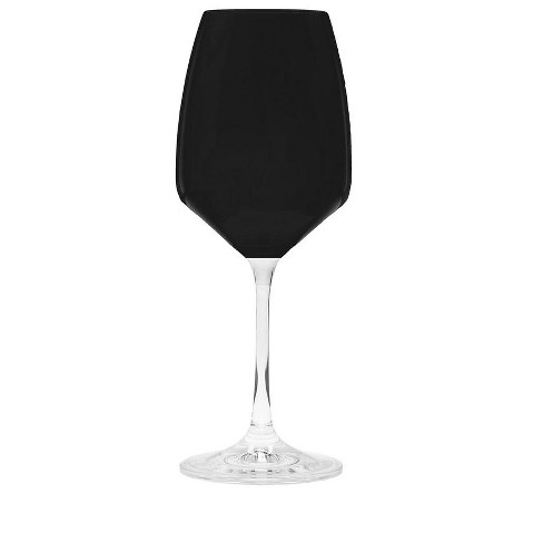 Set of 6 Black Stemmed Water Glasses