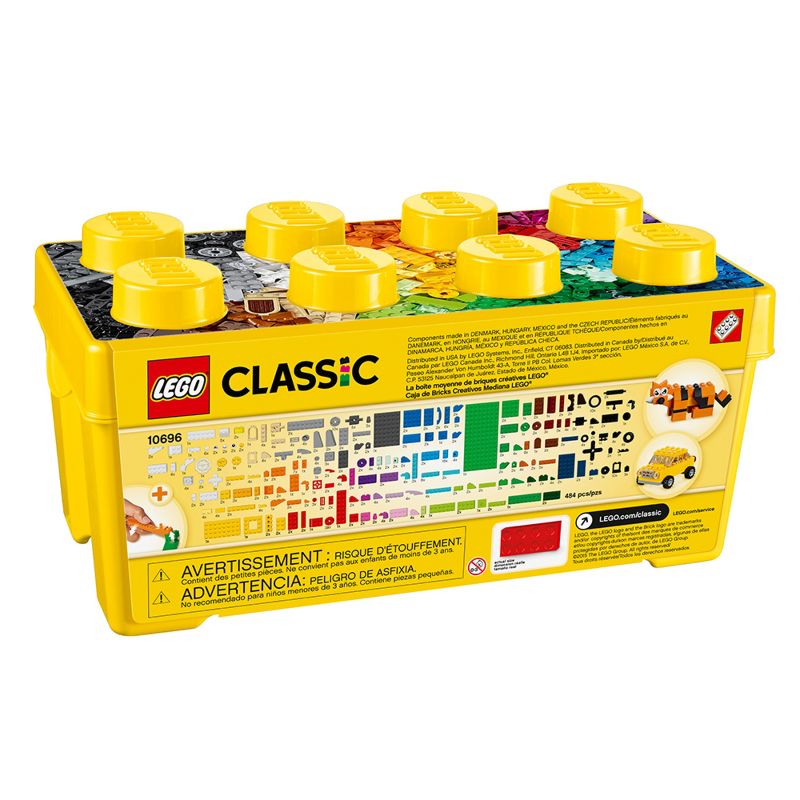 LEGO Classic Medium Creative Brick Box Building Toys for Creative Play, Kids Creative Kit 10696, 3 of 13