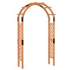 Tramull 7.7 ft Wooden Garden Arbor Arch with Trellis Sides for Climbing Plants, Weddings & Outdoor Decor - 3 of 4