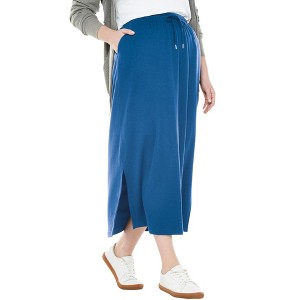 Woman Within Petite Sport Knit Side-Slit Skirt - 1 of 4
