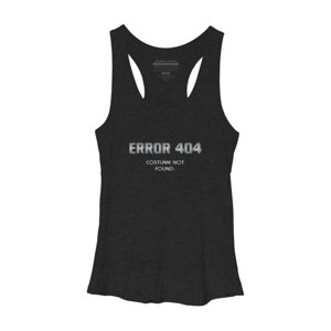 Women's Design By Humans Error 404 Costume not found, Halloween Design By InfaredDesigns Racerback Tank Top - 1 of 3