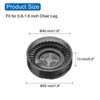 Unique Bargains Rubber Non-Slip Furniture Caster Cups Round Floor Pads 4 Pcs - 2 of 4