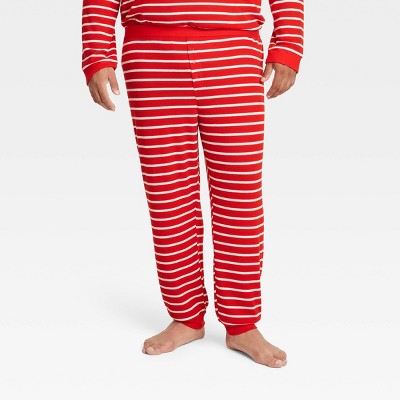 Men's Big & Tall Striped Matching Family Thermal Pajama Pants - Wondershop™  Red 5XL