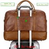 Vegan Leather Large Travel Duffel Tote Bag with Shoe Compartment, 40L Weekender Overnight Carry-On Bag - 3 of 4