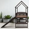 Twin Size Loft Bed with Slide and Playhouse Design, Solid Wood Frame, Space-Saving Kids Bed, No Box Spring Required - 4 of 4