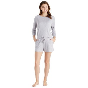 Softies Dream 3/4 Sleeve Boat Neck Top and Short Set - 1 of 4