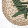 Earth Rugs Coastal Cottage Trivet – Round Braided Jute Mat with Adirondack Chair Design - 2 of 3