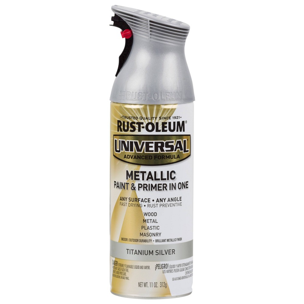 Rust-Oleum 6pk 11oz Universal Metallic Titanium Spray Paint Silver