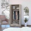 ORRD Double Door Armoire with Hidden Drawer, 71" Tall Freestanding Wardrobe with Hanging Rod & Shelf for Bedroom Storage - 2 of 4