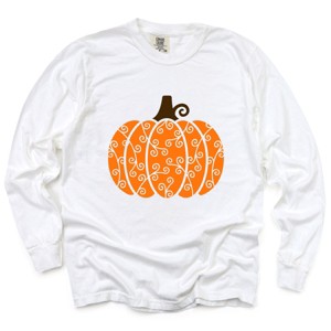 Simply Sage Market Pumpkin Swirl Garment Dyed Long Sleeve - 1 of 4