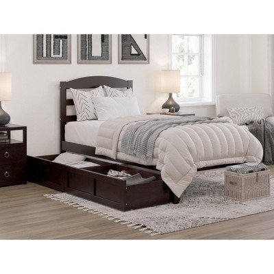 AFI Furnishings Warren Platform Bed T with Drawers ES