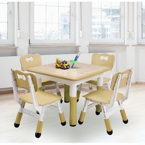 Coucheta 23" Modern Kids Table & Chair Collection - Height Adjustable with Non-Slip Legs & Organizer Graffiti Desktop, 5 Colors - 1 of 4