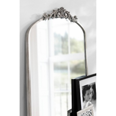 Arendahl 40'' Silver Antique Finish Baroque-Inspired Decorative Wall Mirror