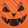 Womens Eyebrows Earl Pumpkin T Shirt Funny Halloween Jack O Lantern Evil Smile Tee For Ladies - Crazy Dog Women's T Shirt Orange M - 2 of 4