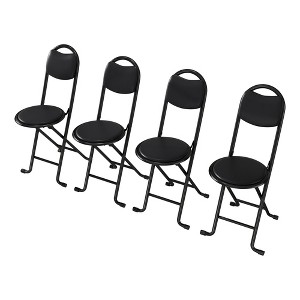 Kumasinova 4/2PCS Outdoor Folding Chairs with Cushion,Comfortable Folding Chair with Backrest,Portable Chair for Indoor/Outdoor,Collapsible Chair Set - 1 of 4