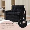 PAGED Swivel Accent Chair, Thick Padded Barrel Chair with Metal Base, Comfortable Single Sofa Chair for Living Room, Study - 3 of 4