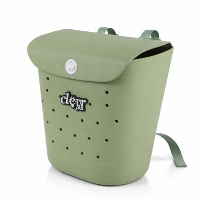 ClevrPlus Convertible Beach Tote Backpack Waterproof Sandproof EVA Rubber Pool Bag Green — фото 6