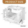 36" Bathroom Vanity with Ceramic Sink, Soft-Close Doors, Double Storage Shelves & Divided Drawer - Leovsnove - 3 of 4