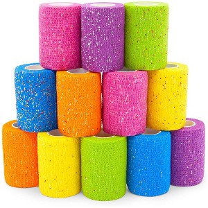 Impresa 12 Pack Self Adherent Wrap, Glitter Cohesive Tape, 3 x 180 in - 1 of 4