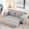 Loveseat Corduroy Convertible 2-in-1 Sofa Bed with Memory Foam and Steel Frame, No Assembly Required - 3 of 4